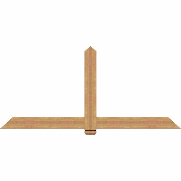 Ekena Millwork Eugene Smooth Timber Gable Bracket, Western Red Cedar, 84"W x 38"H x 1 1/2"D x 5 1/2"F, 11/12 Pitch GBW084X38X0206EUG00SWR - main
